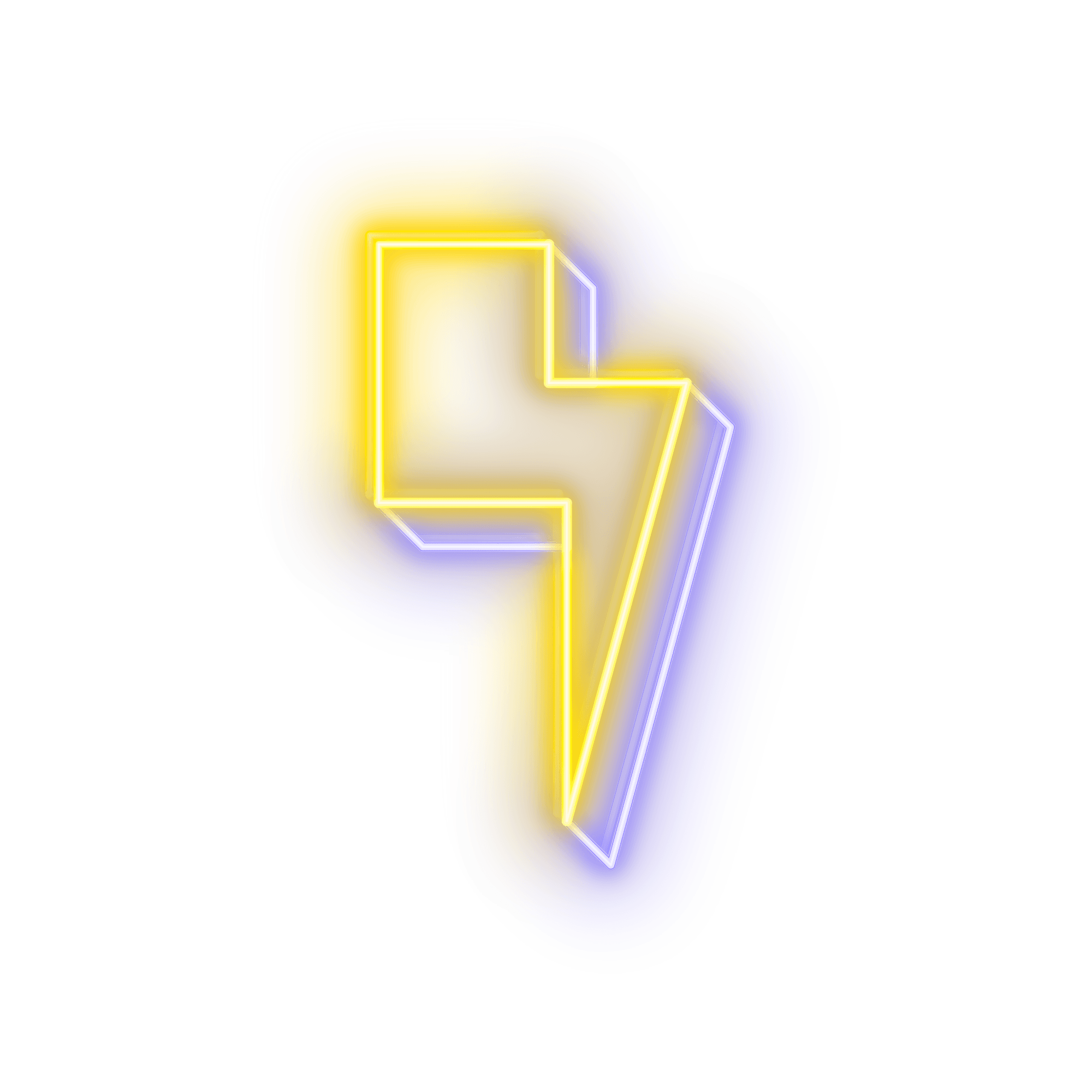 Neon bolt wall art